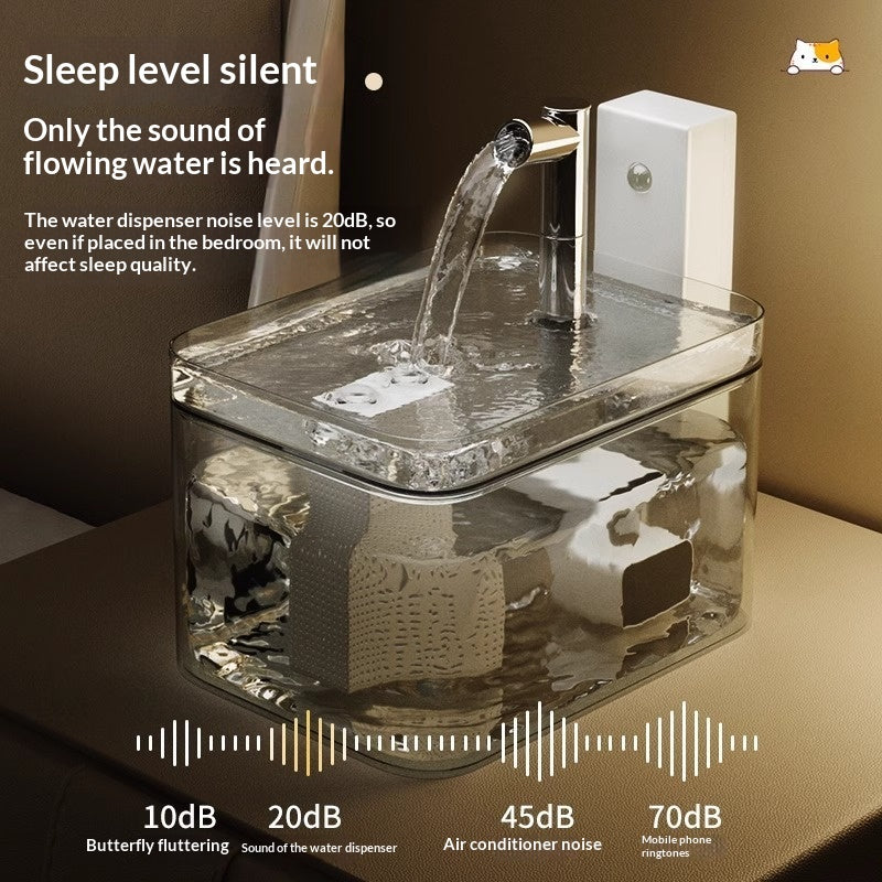 Smart Sensor Cat Water Fountain — Wireless & Silent