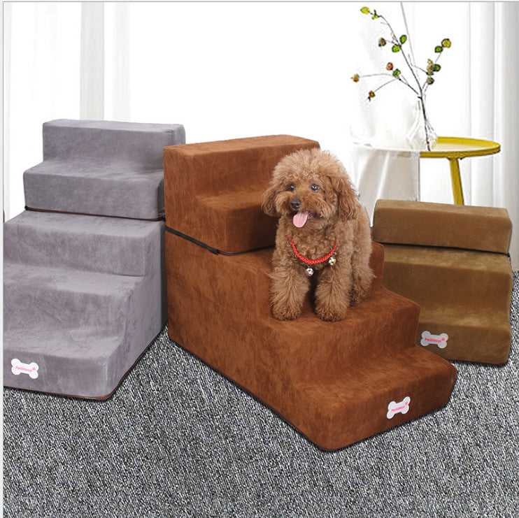 Luxury 3-Step Pet Stairs for Small Dogs & Cats