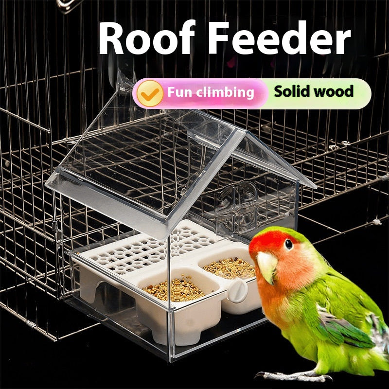 Peony Parrot Transparent Feeder Villa