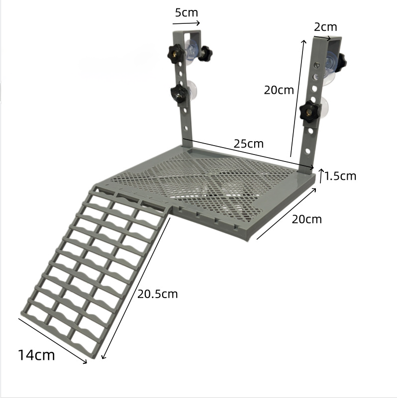 Hanging Turtle Basking Platform with Feeding Tray