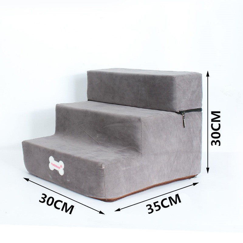 Luxury 3-Step Pet Stairs for Small Dogs & Cats