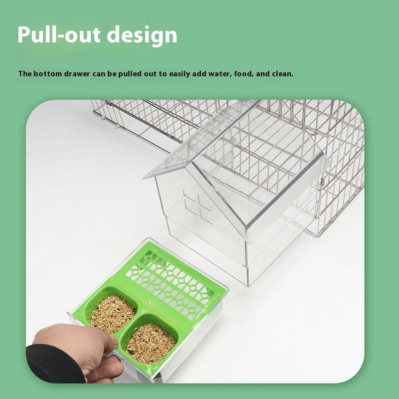 Peony Parrot Transparent Feeder Villa