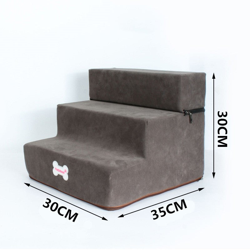 Luxury 3-Step Pet Stairs for Small Dogs & Cats