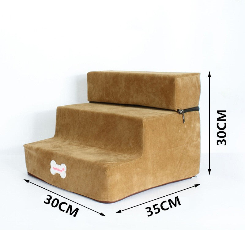 Luxury 3-Step Pet Stairs for Small Dogs & Cats