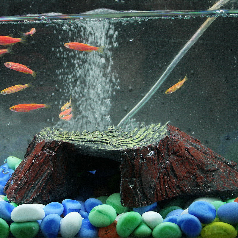 Resin Tree Stump Turtle Climbing Platform