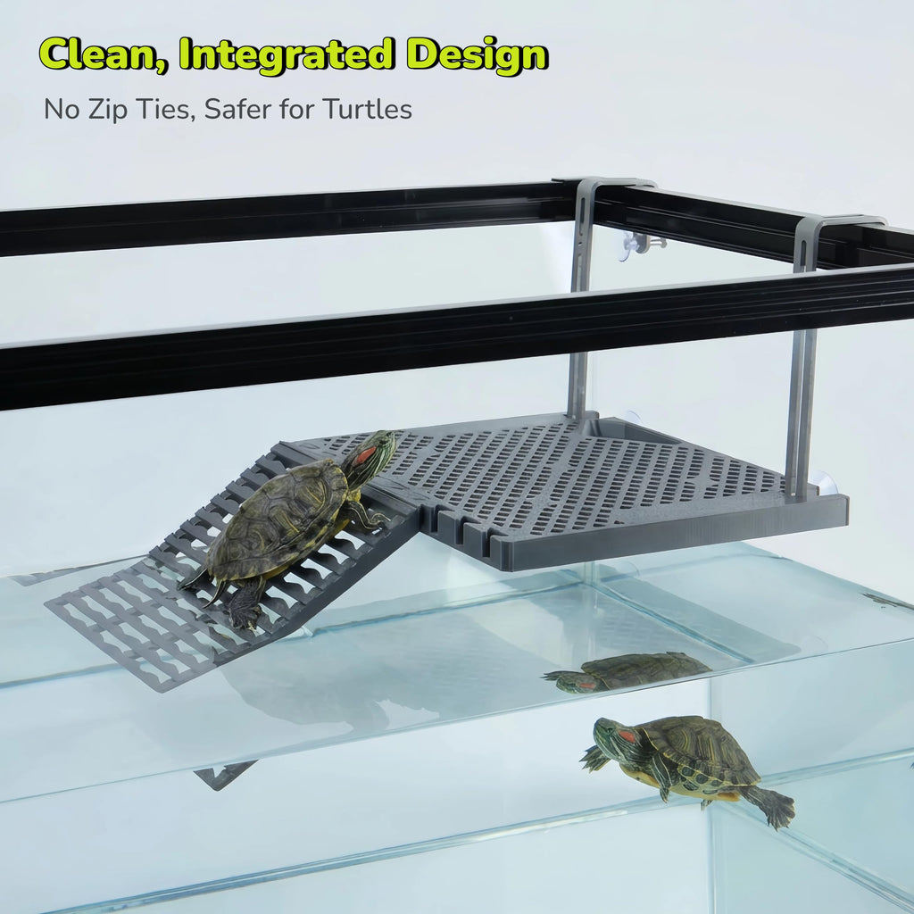 Hanging Turtle Basking Platform with Feeding Tray