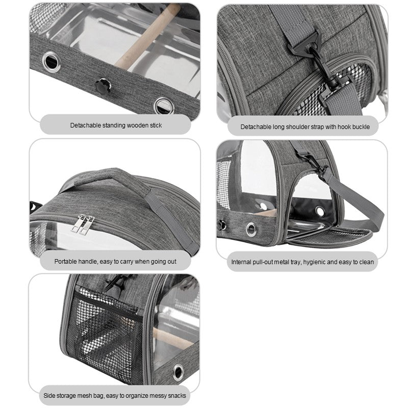 Bird Carrier Backpack Bag for Parrots & Small Pets