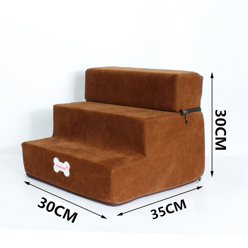 Luxury 3-Step Pet Stairs for Small Dogs & Cats