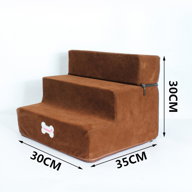 Luxury 3-Step Pet Stairs for Small Dogs & Cats