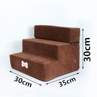 Luxury 3-Step Pet Stairs for Small Dogs & Cats