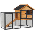Outdoor Rabbit Cage Elevated Pet House with Slide-Out Tray