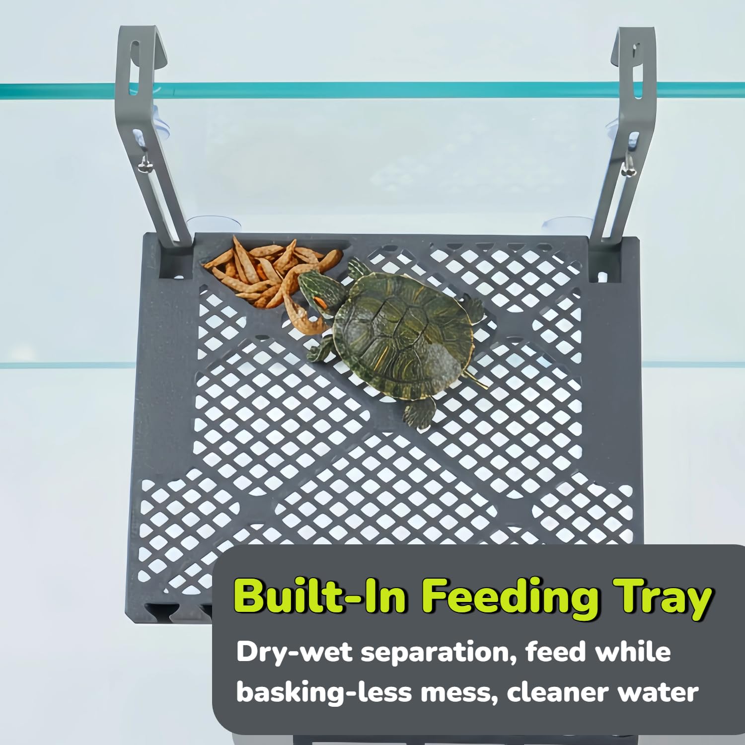 Hanging Turtle Basking Platform with Feeding Tray