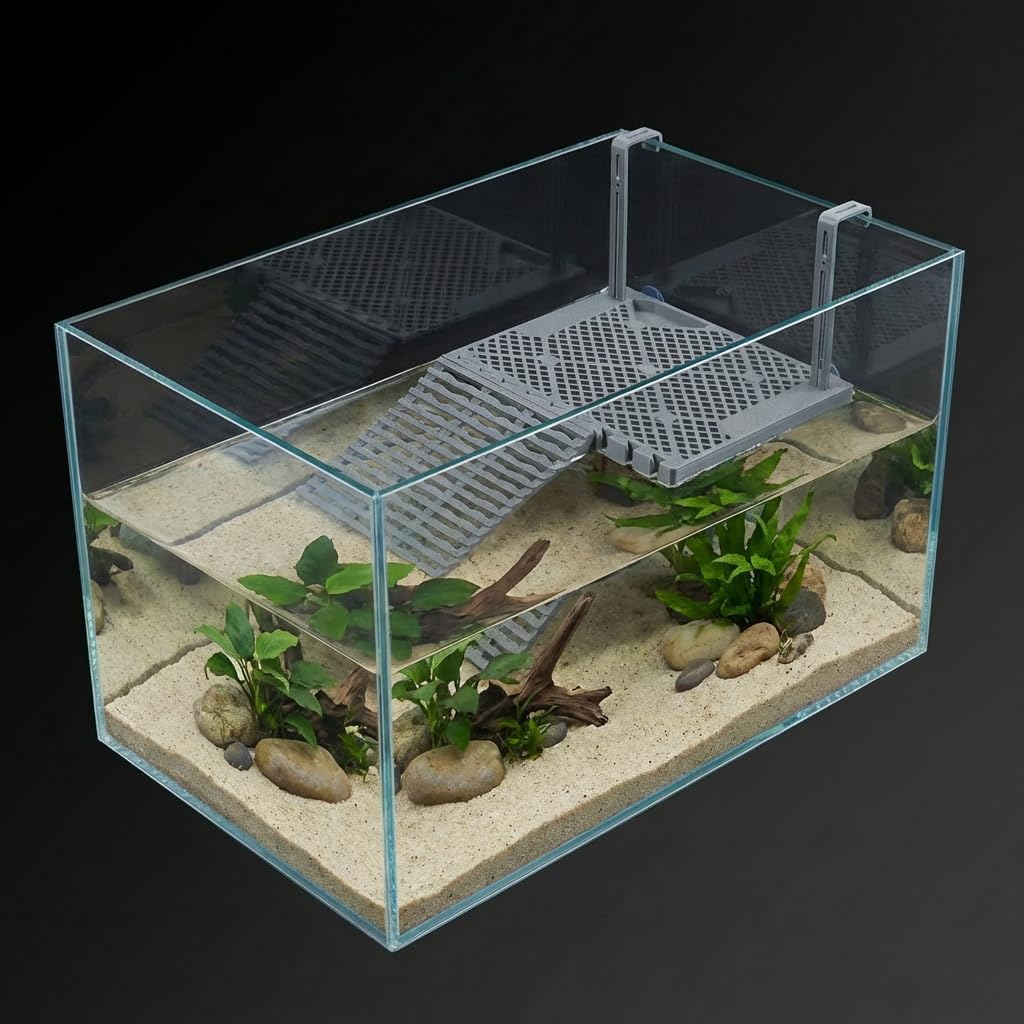 Hanging Turtle Basking Platform with Feeding Tray